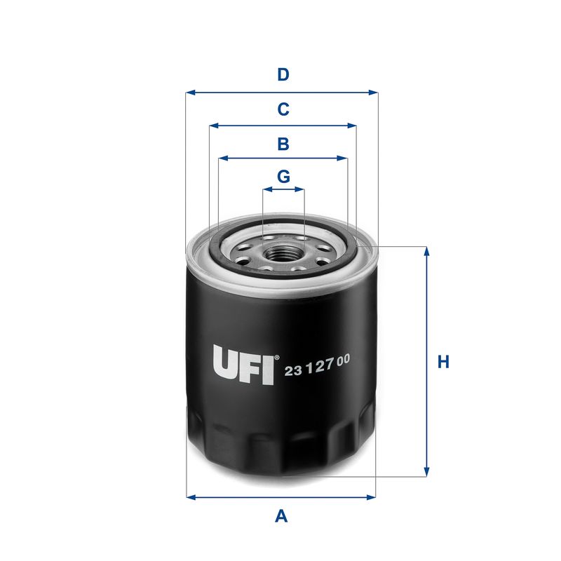 Filtr oleju UFI 23.127.00