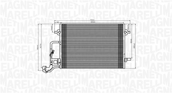 Skraplacz, klimatyzacja MAGNETI MARELLI 350203909000