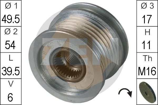 Alternator - sprzęgło jednokierunkowe ERA ZN5514