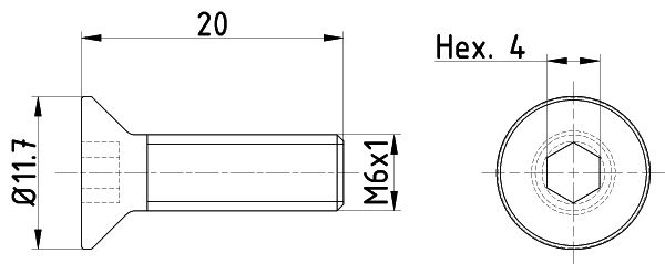Śruba, tarcza hamulcowa TEXTAR TPM0015