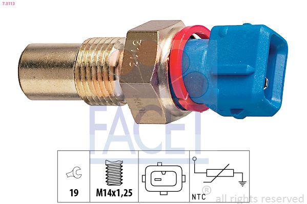 Czujnik, temperatura oleju FACET 7.3113