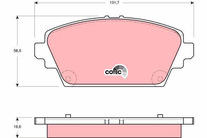 Zestaw klocków hamulcowych, hamulce tarczowe TRW GDB3291