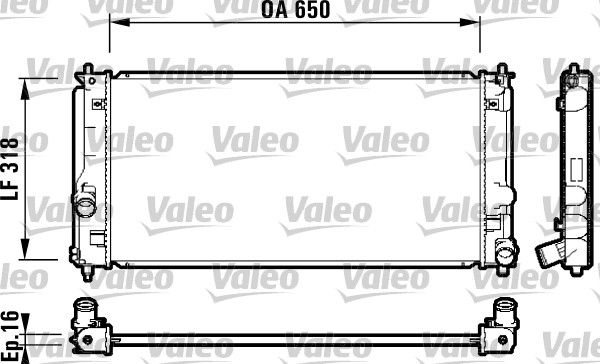 Chłodnica, układ chłodzenia silnika VALEO 732413