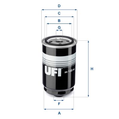 Filtr paliwa UFI 24.122.00